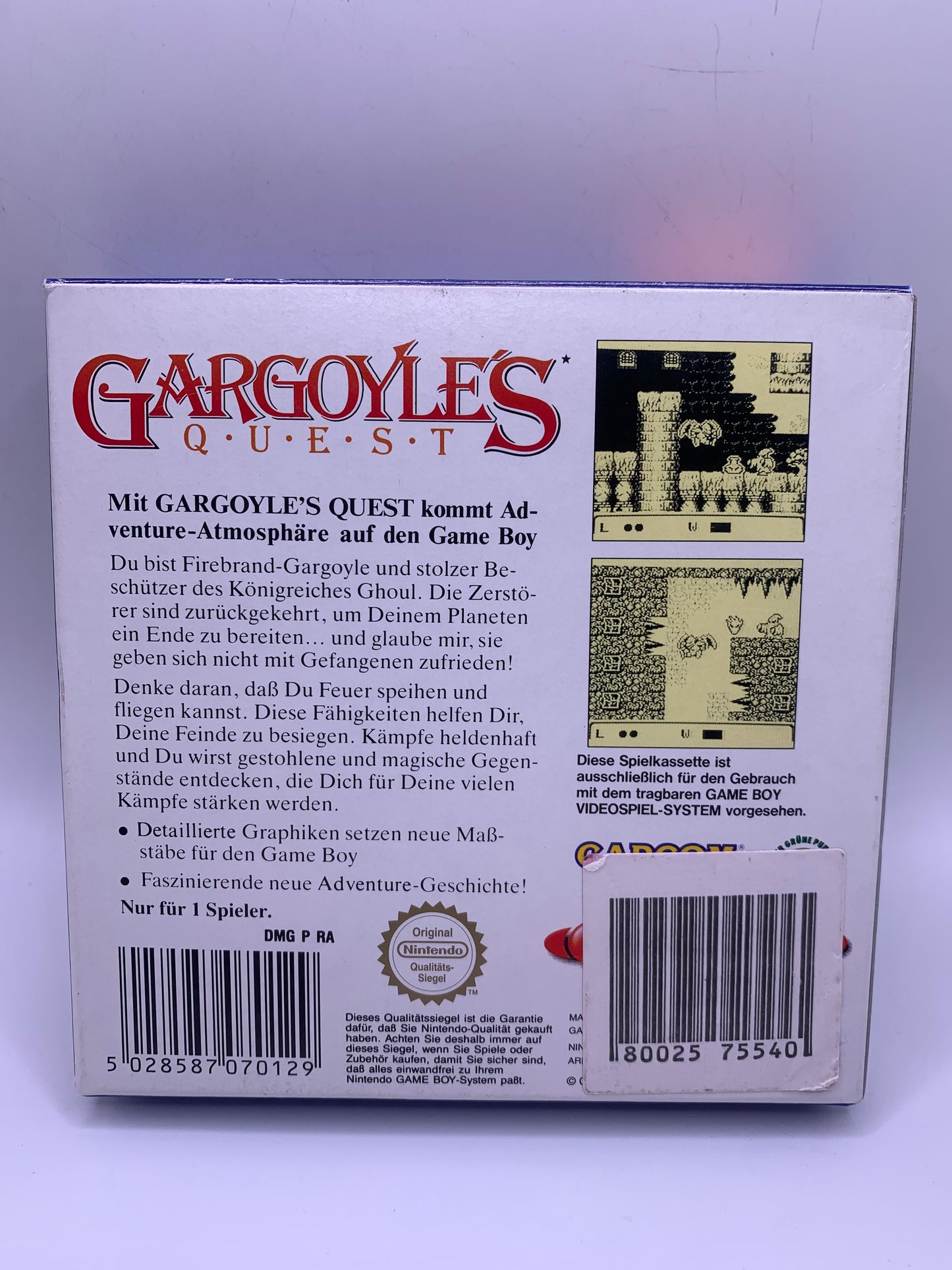 Gargoyles Quest (CIB) (NOE) - Gameboy Classic