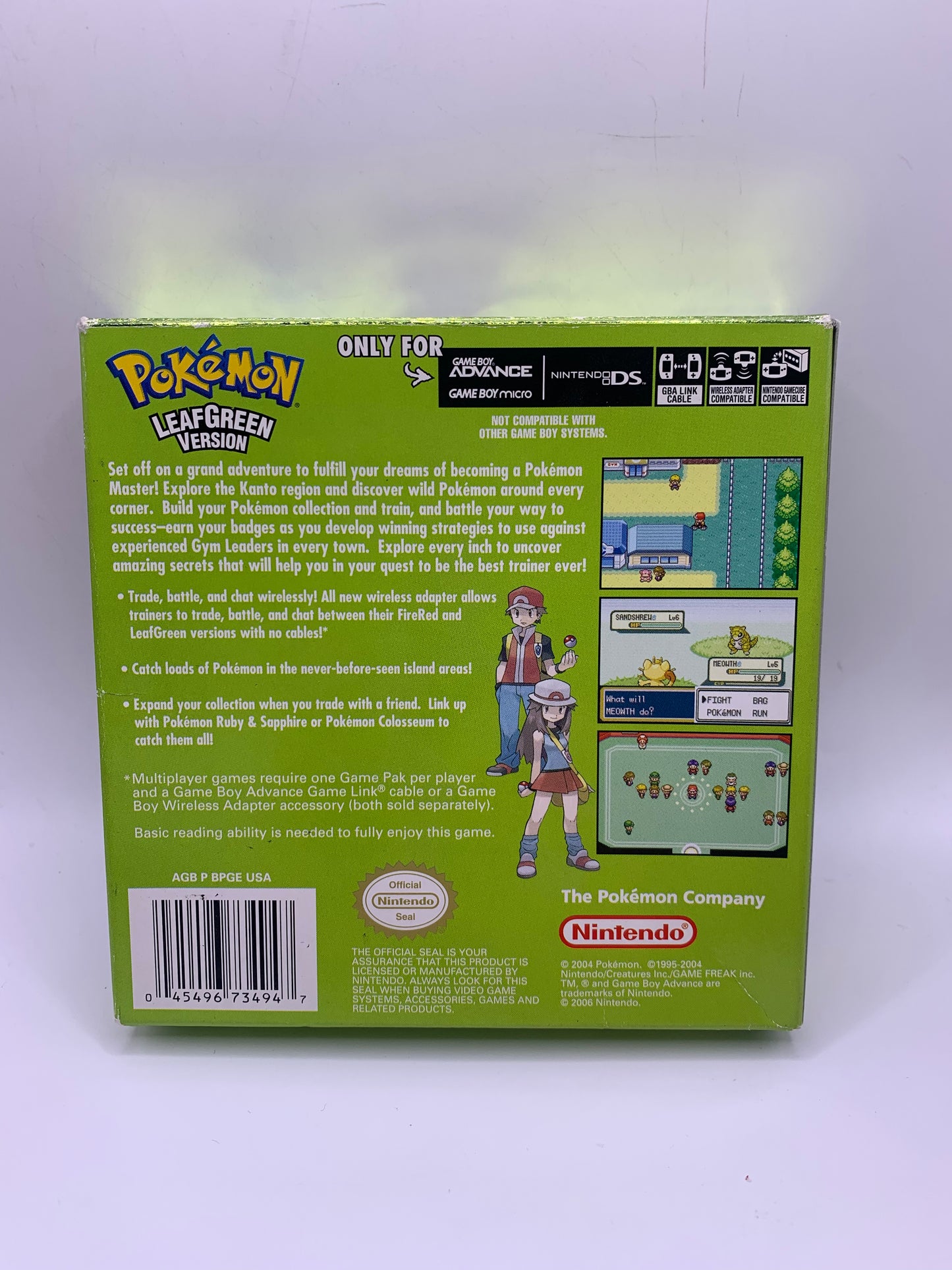 Pokémon LeafGreen (USA, geen handleiding, CIB, Player's choice) - Game Boy Advance