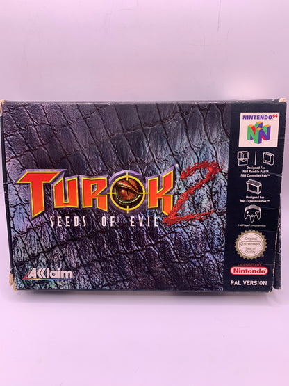 Turok 2: Seeds of Evil (CIB, licht beschadigd) – Nintendo 64
