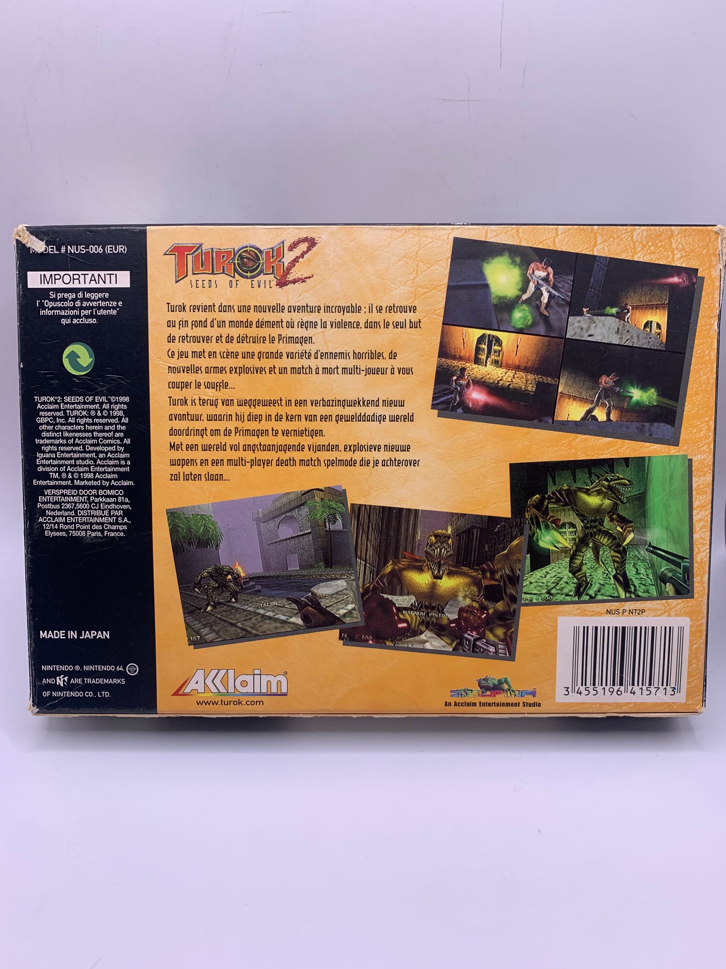 Turok 2: Seeds of Evil (CIB, licht beschadigd) – Nintendo 64