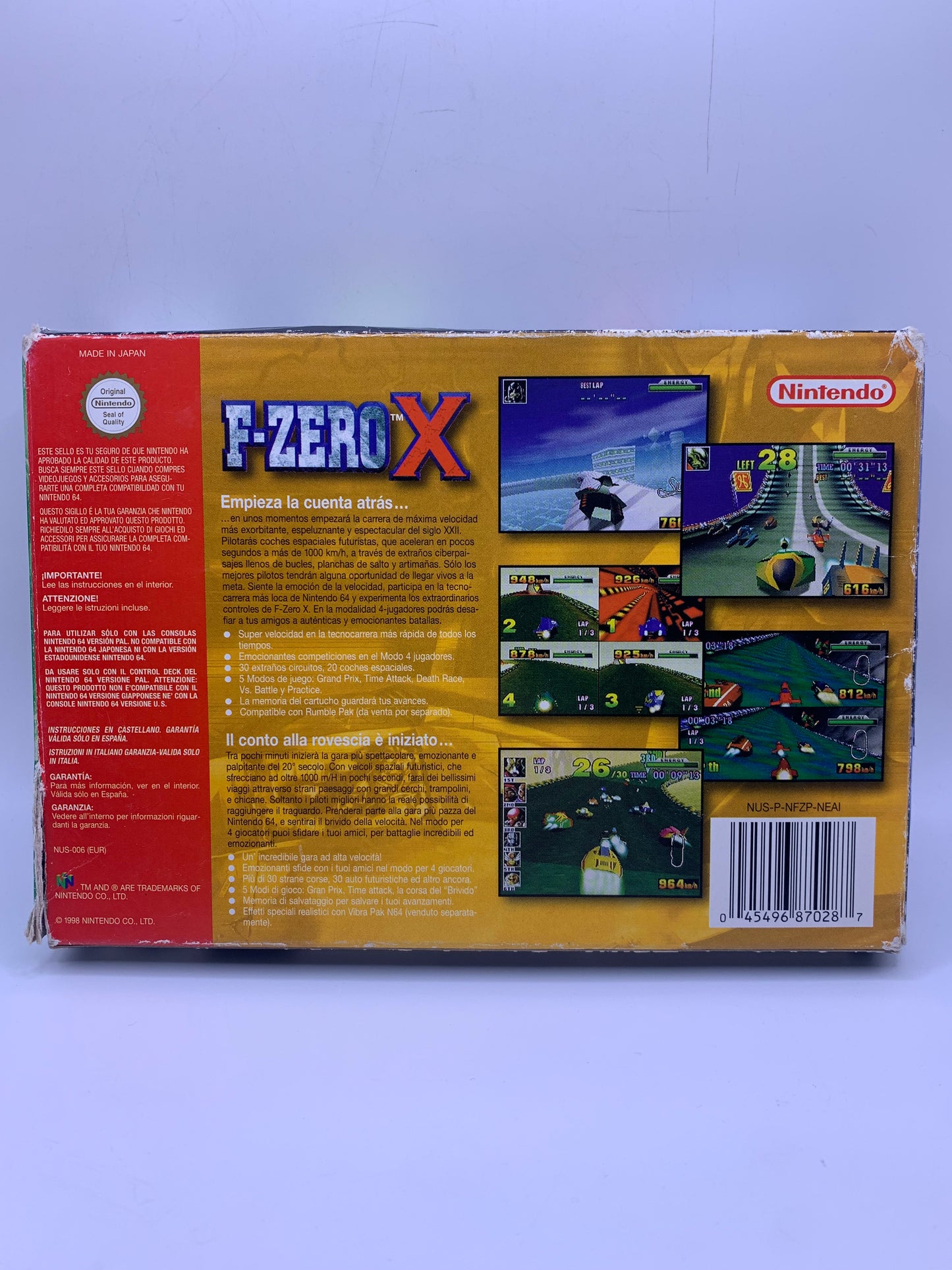 F-Zero X (CIB, case slechte conditie, SPA/ITA) – Nintendo 64