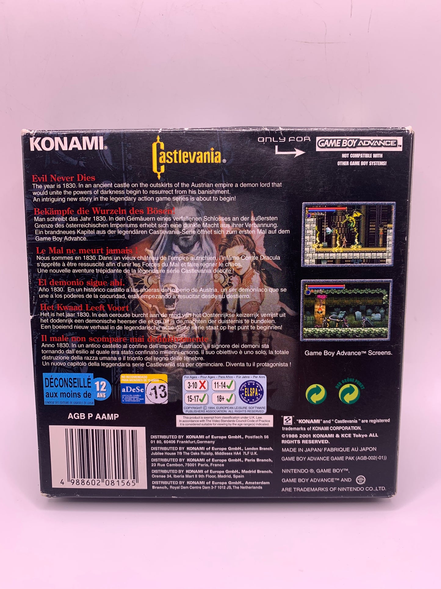 Castlevania (CIB, sticker voorzijde) – Game Boy Advance