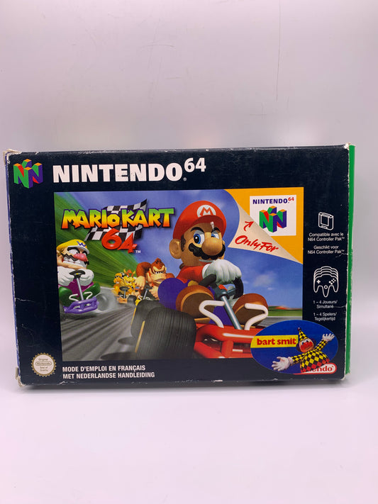 Mario Kart 64 (CIB, handleiding bescahdigd, sticker) – Nintendo 64