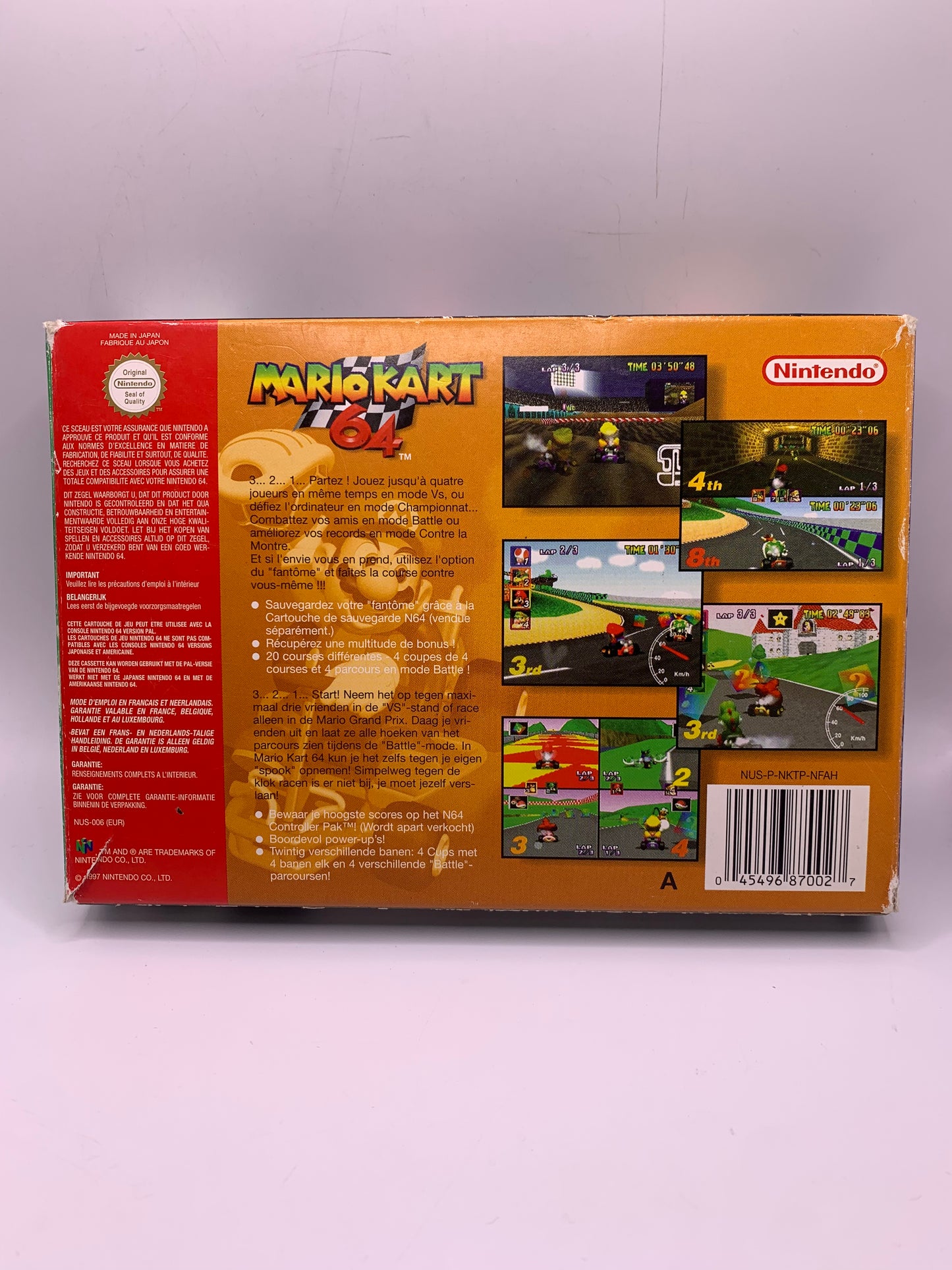 Mario Kart 64 (CIB, handleiding bescahdigd, sticker) – Nintendo 64