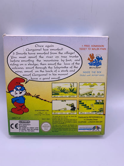 The Smurfs (CIB, voor lichte sticker, karton binnen weg) – Game Boy Classic