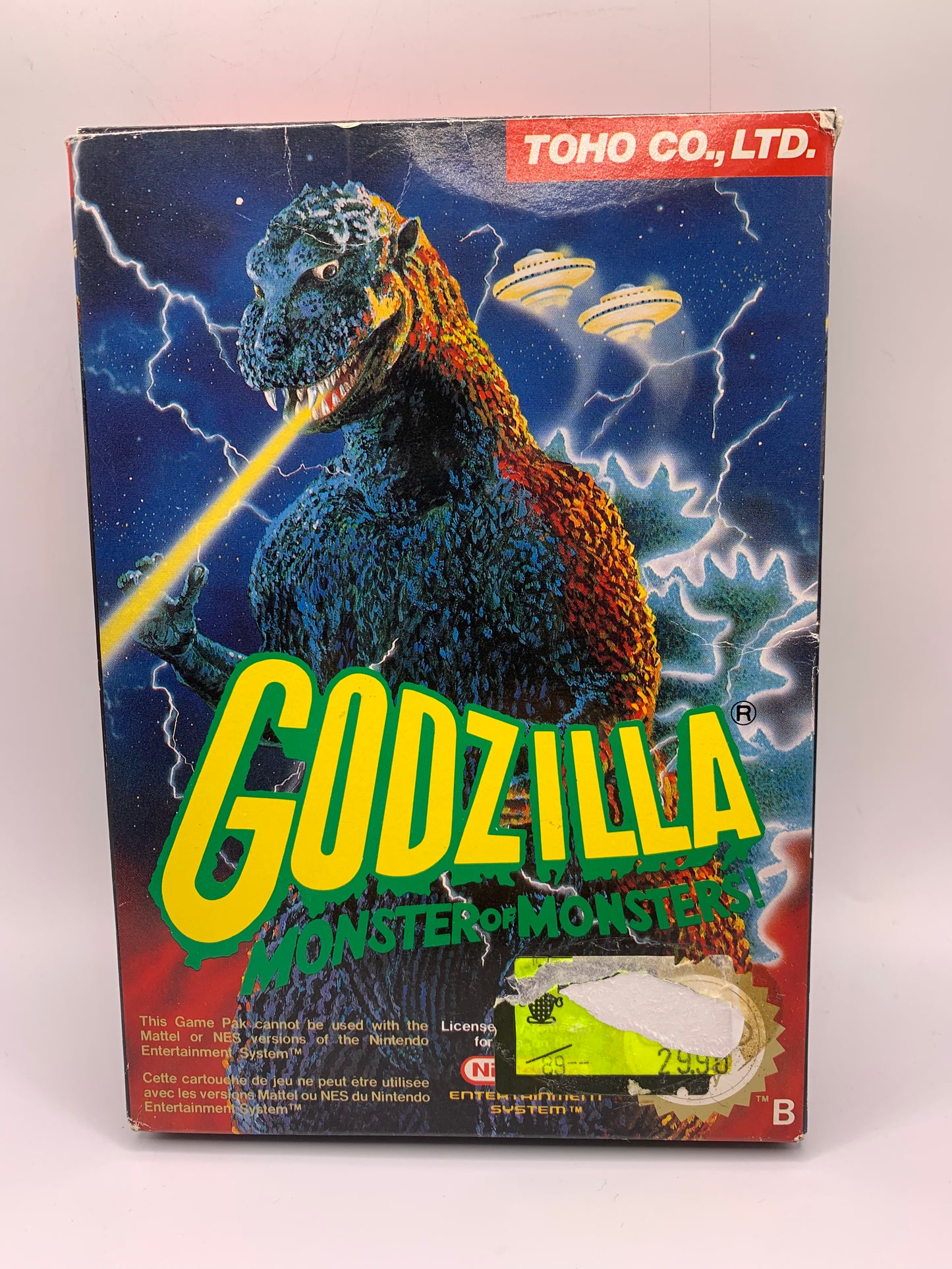 Godzilla: Monster of Monsters! (CIB, Sticker voor) – NES
