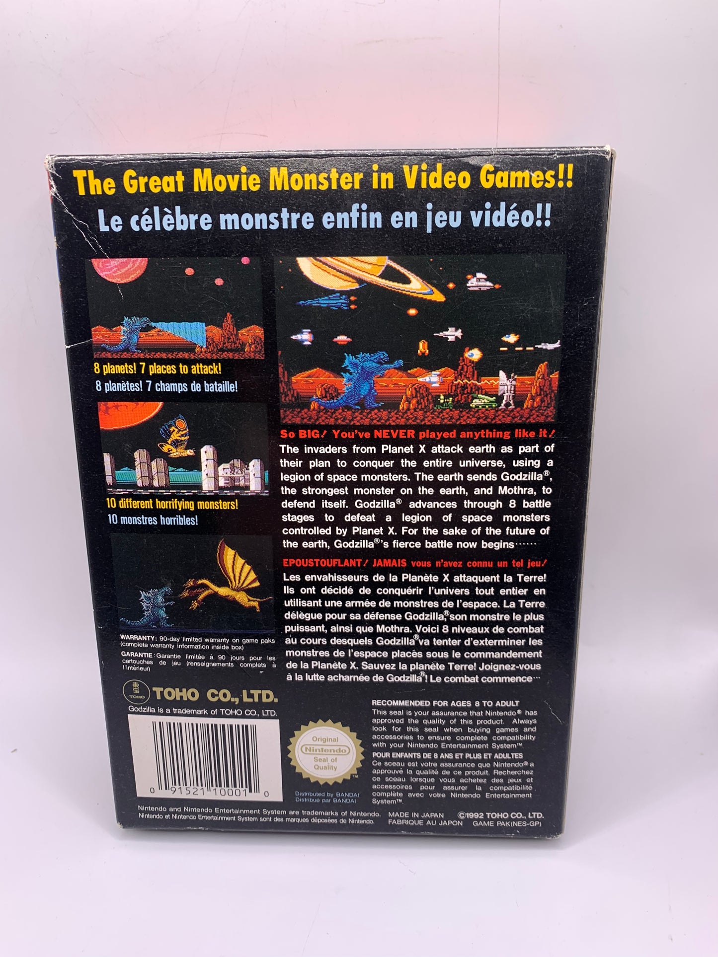 Godzilla: Monster of Monsters! (CIB, Sticker voor) – NES