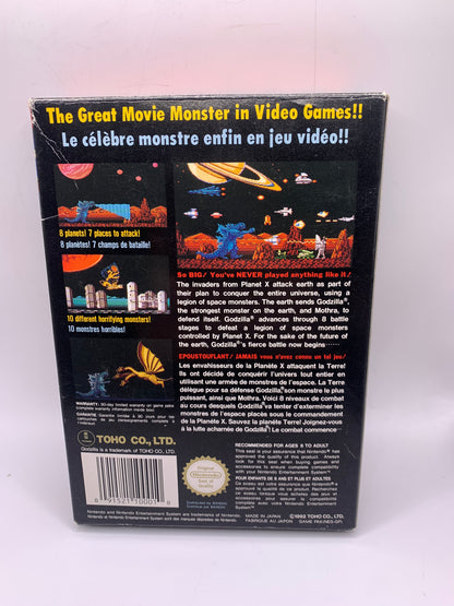 Godzilla: Monster of Monsters! (CIB, Sticker voor) – NES