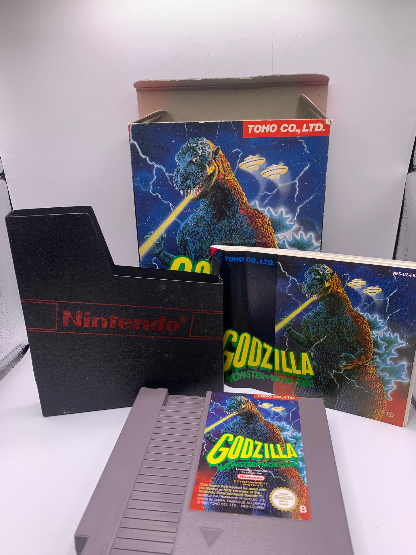 Godzilla: Monster of Monsters! (CIB, Sticker voor) – NES