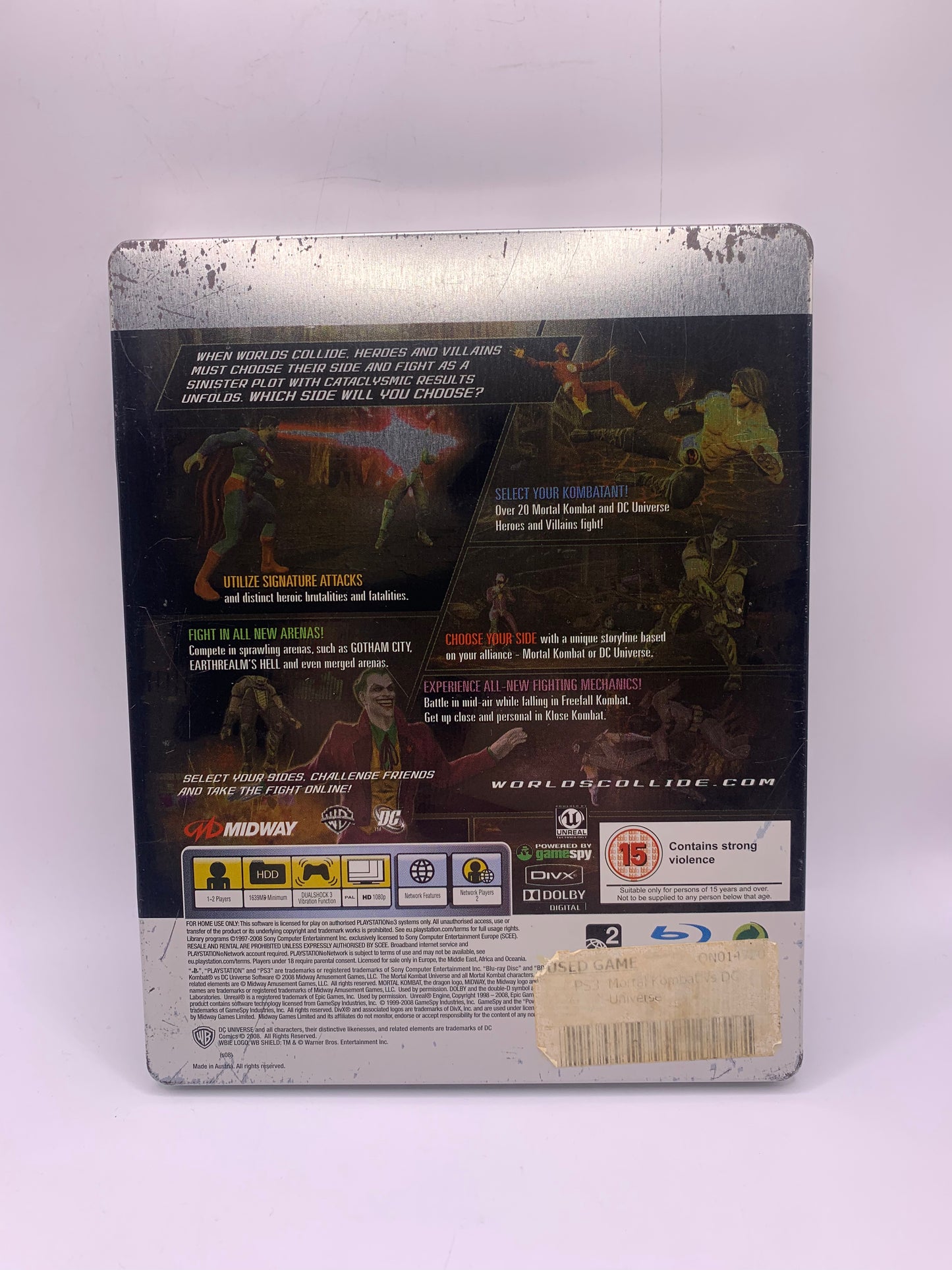 Mortal Kombat vs. DC Universe (Steelbook, heel licht gebruikt)  – Playstation 3