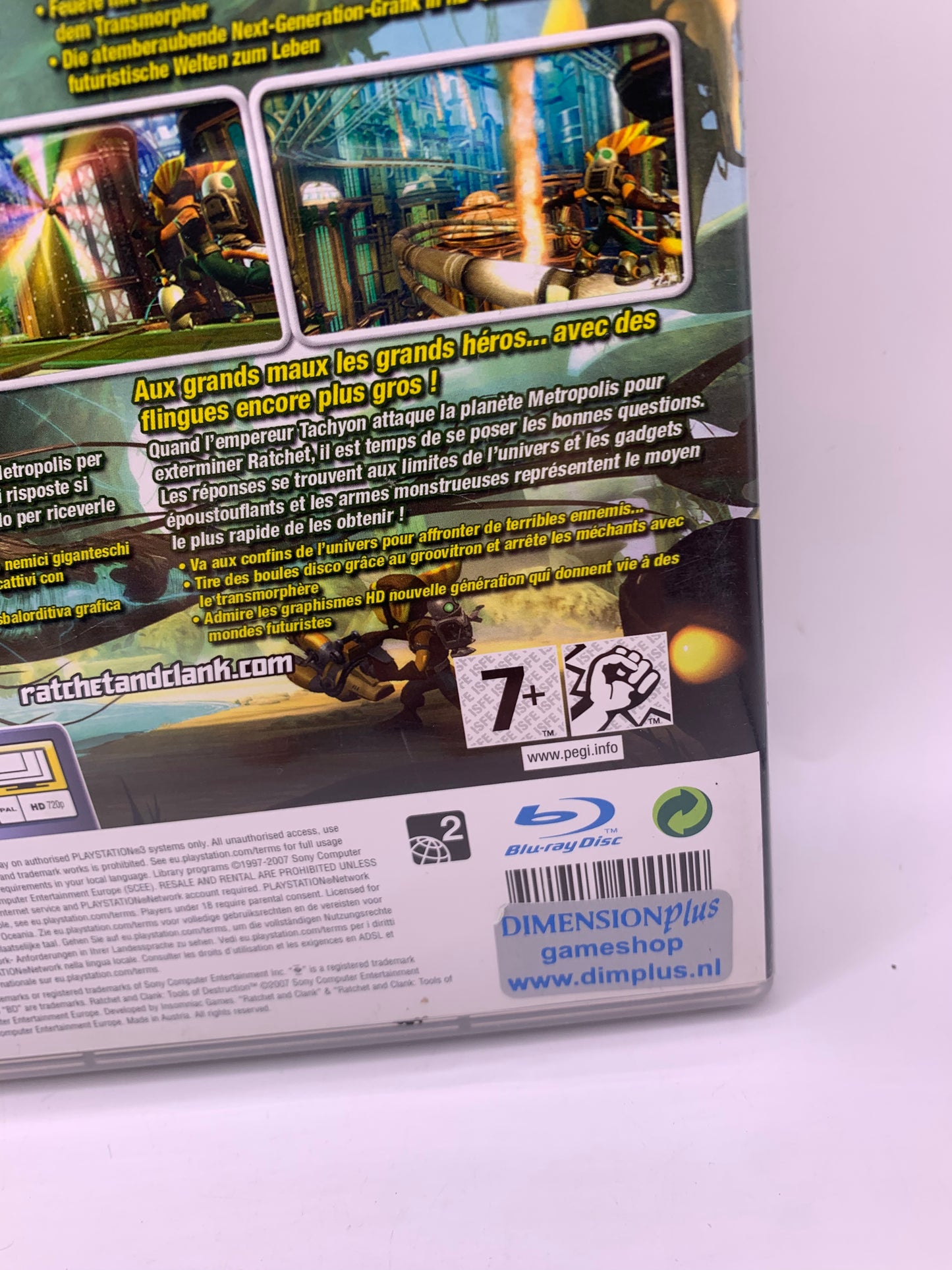Ratchet & Clank: Tools of Destruction (Sticker achterzijde) – PlayStation 3