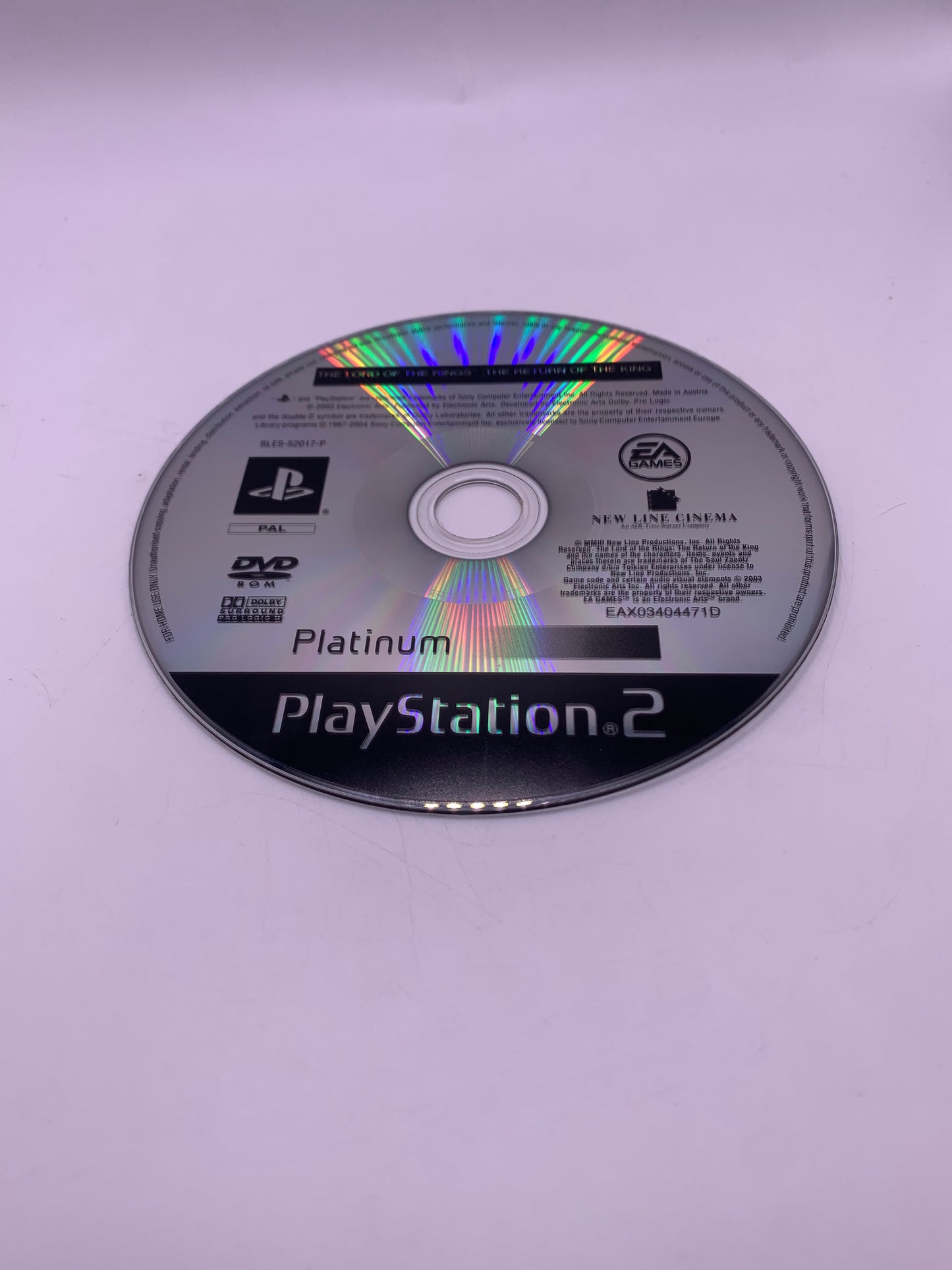 Lord of the Rings: The Return of the King (Platinum) (Los) – PlayStation 2