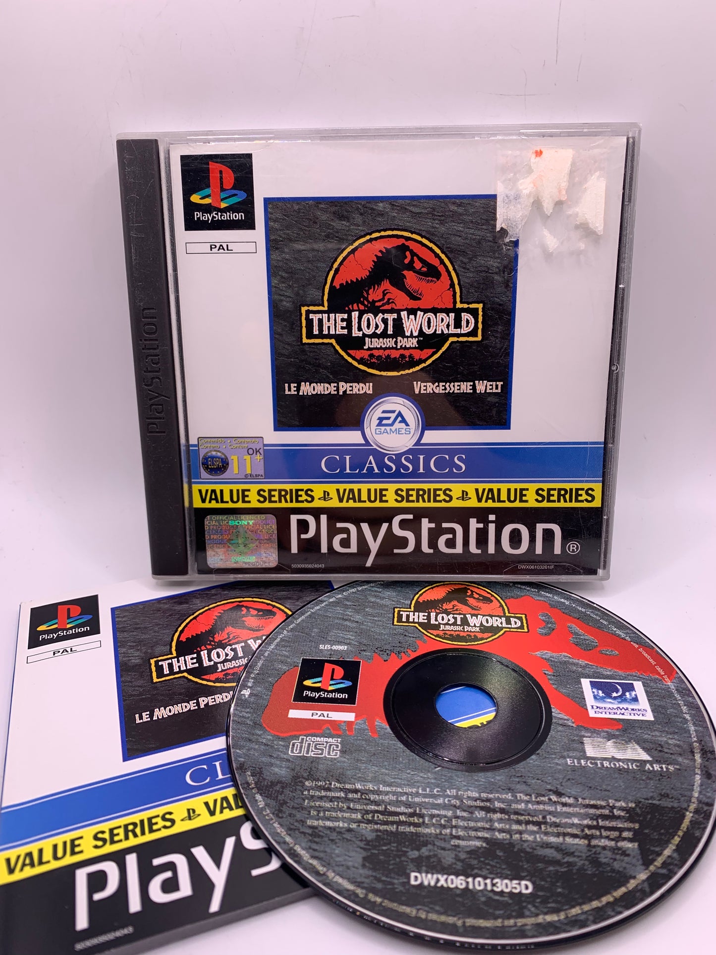 The Lost World: Jurassic Park (Classics, sticker voorzijde, reshell) - Playstation