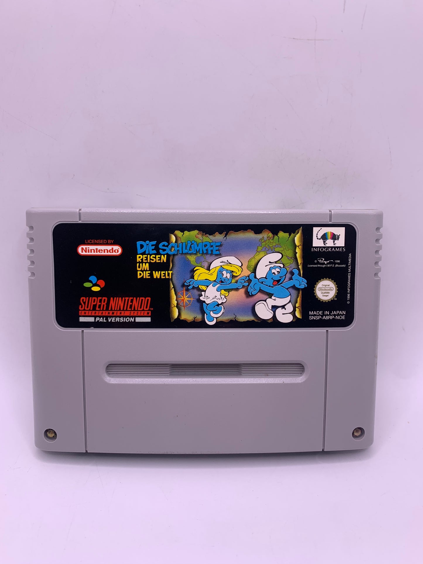 Die Schlümpfe Reisen Um Die Welt (The Smurfs: Travel the World) - SNES