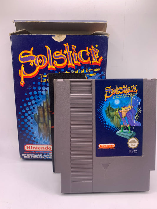 Solstice: The Quest for the Staff of Demnos (Boxed, geen handleiding, sticker) - NES
