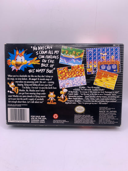 Bubsy in Claws Encounters of the Furred Kind (CIB, sticker voor) (USA) - SNES