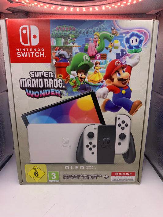 Nintendo Switch OLED (Wit) (Mario wonder Bundle GEEN GAME!)
