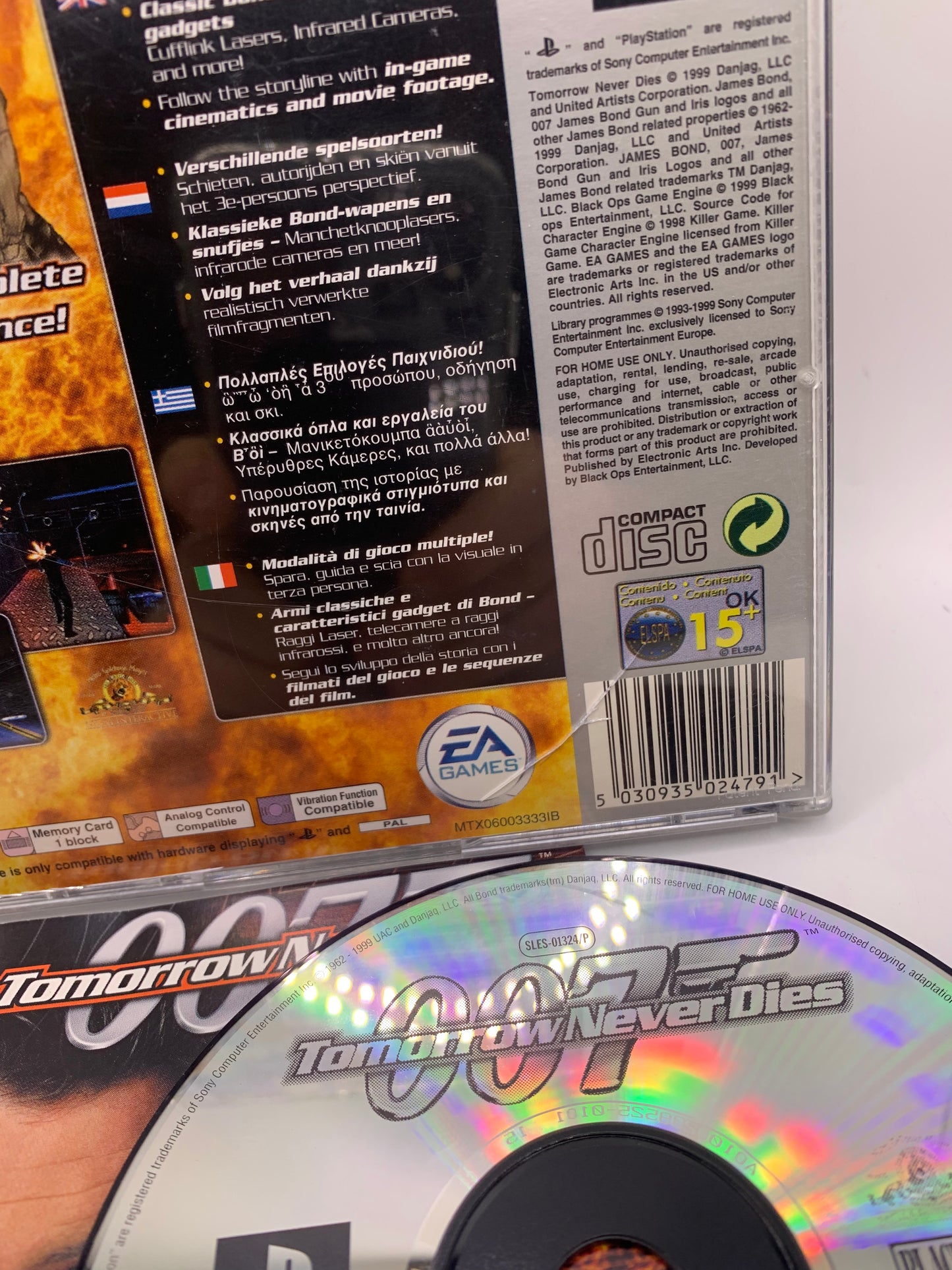007: Tomorrow Never Dies (Platinum, case gebruikt) - Playstation