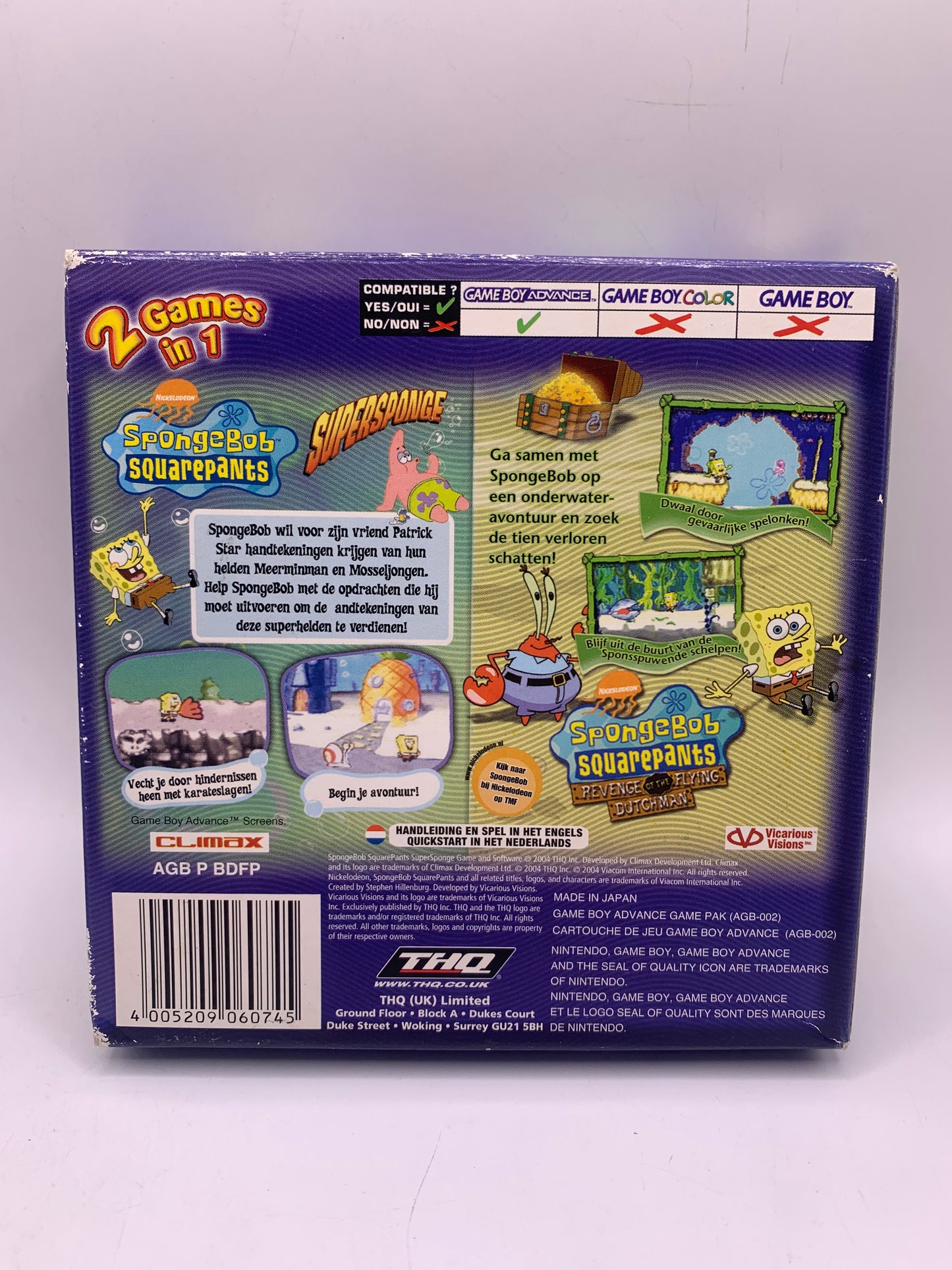 SpongeBob SquarePants: SuperSponge & Revenge of the Flying Dutchman - Game Boy Advance