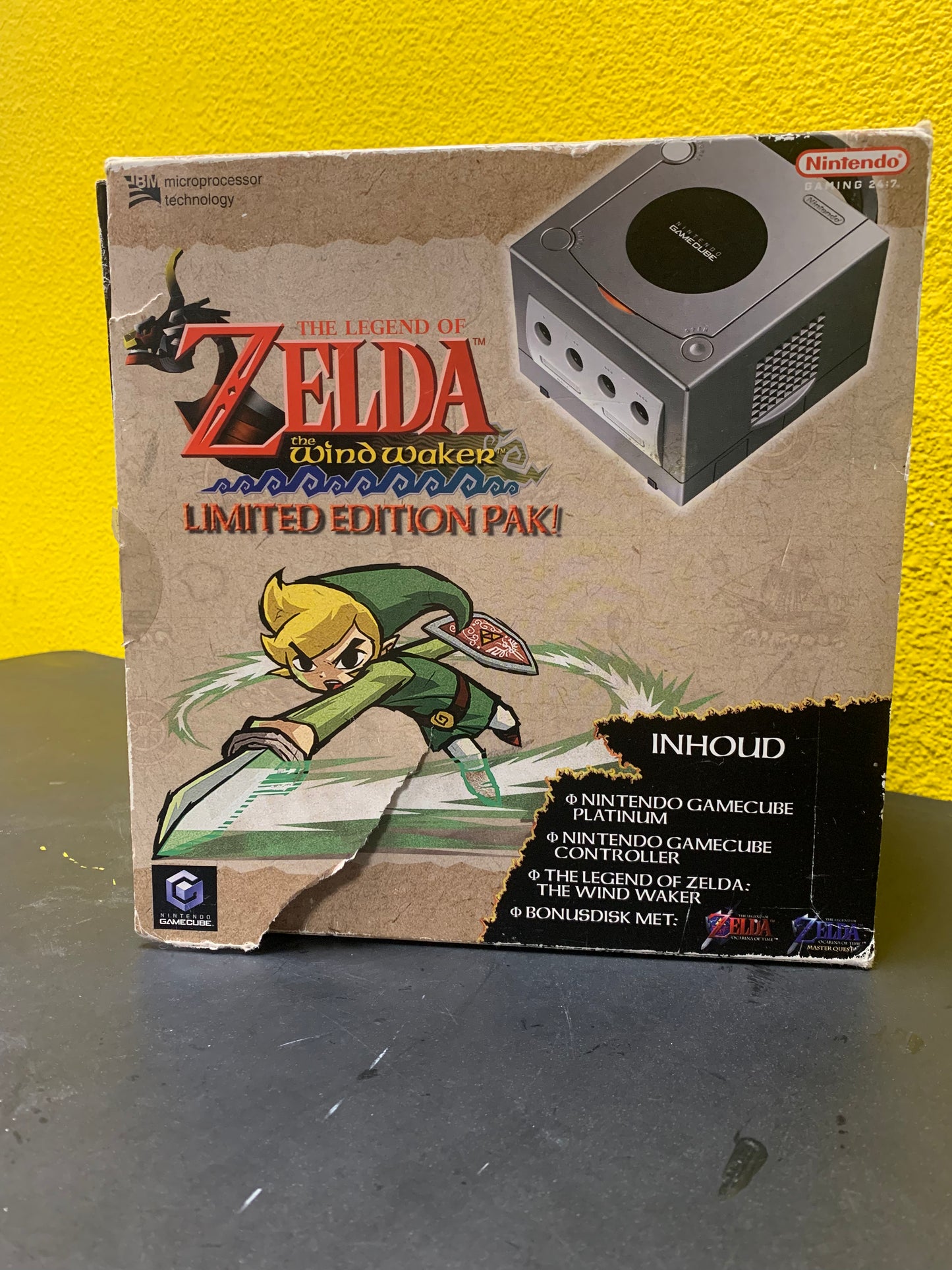 Zelda Wind Waker Limited Edition GameCube Pak (CIB, case beschadigd)