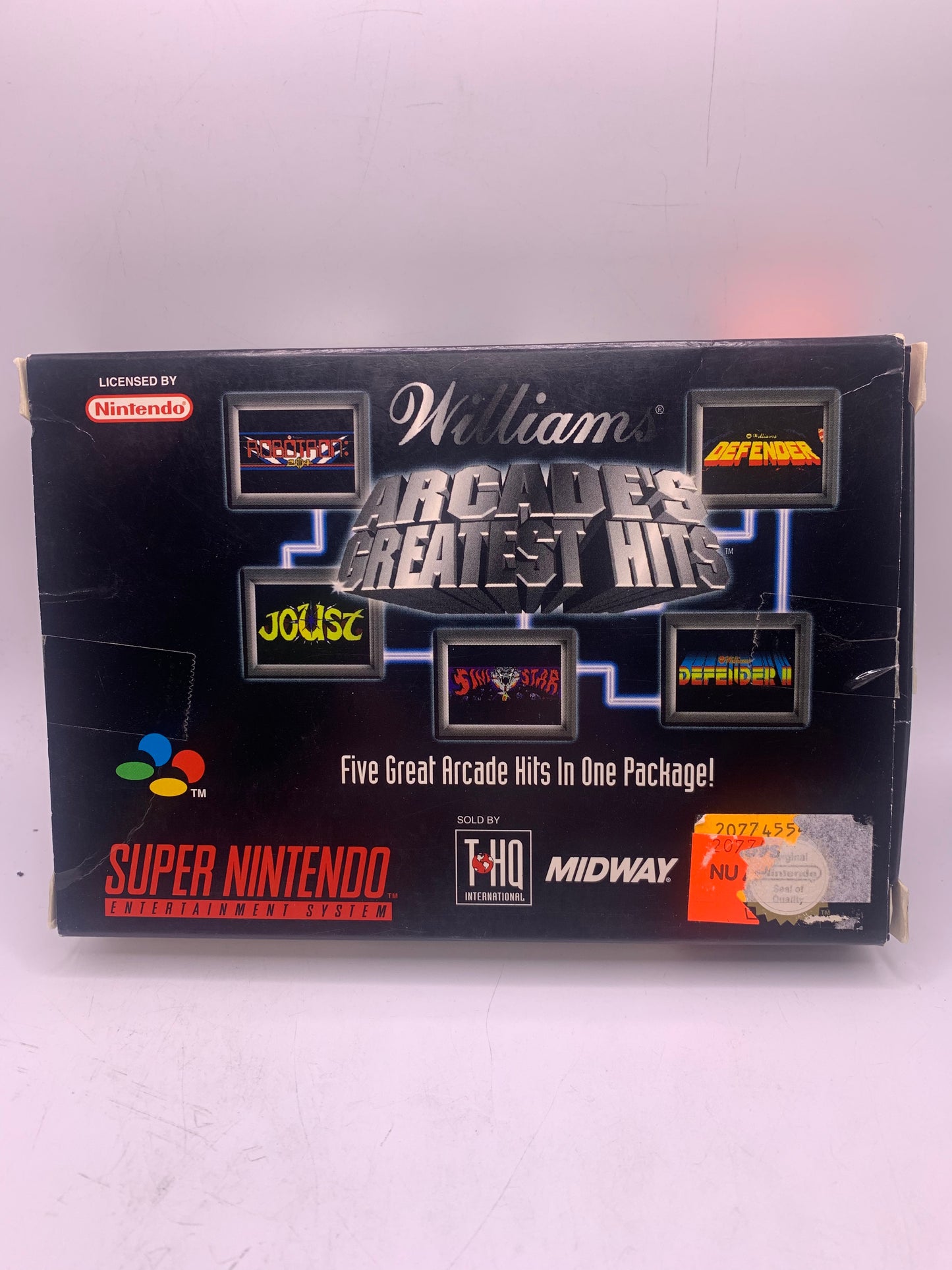 Williams Arcade’s Greatest Hits (CIB, case gebruikt & geen inlay) – SNES
