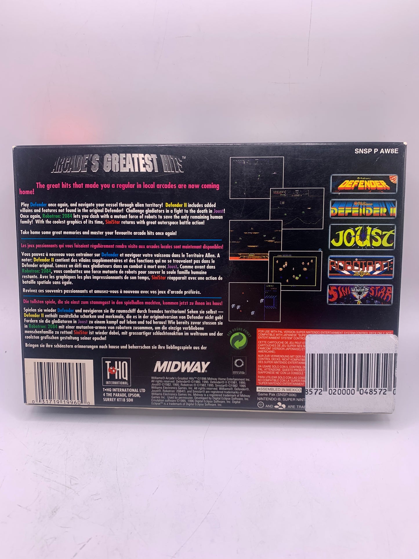 Williams Arcade’s Greatest Hits (CIB, case gebruikt & geen inlay) – SNES