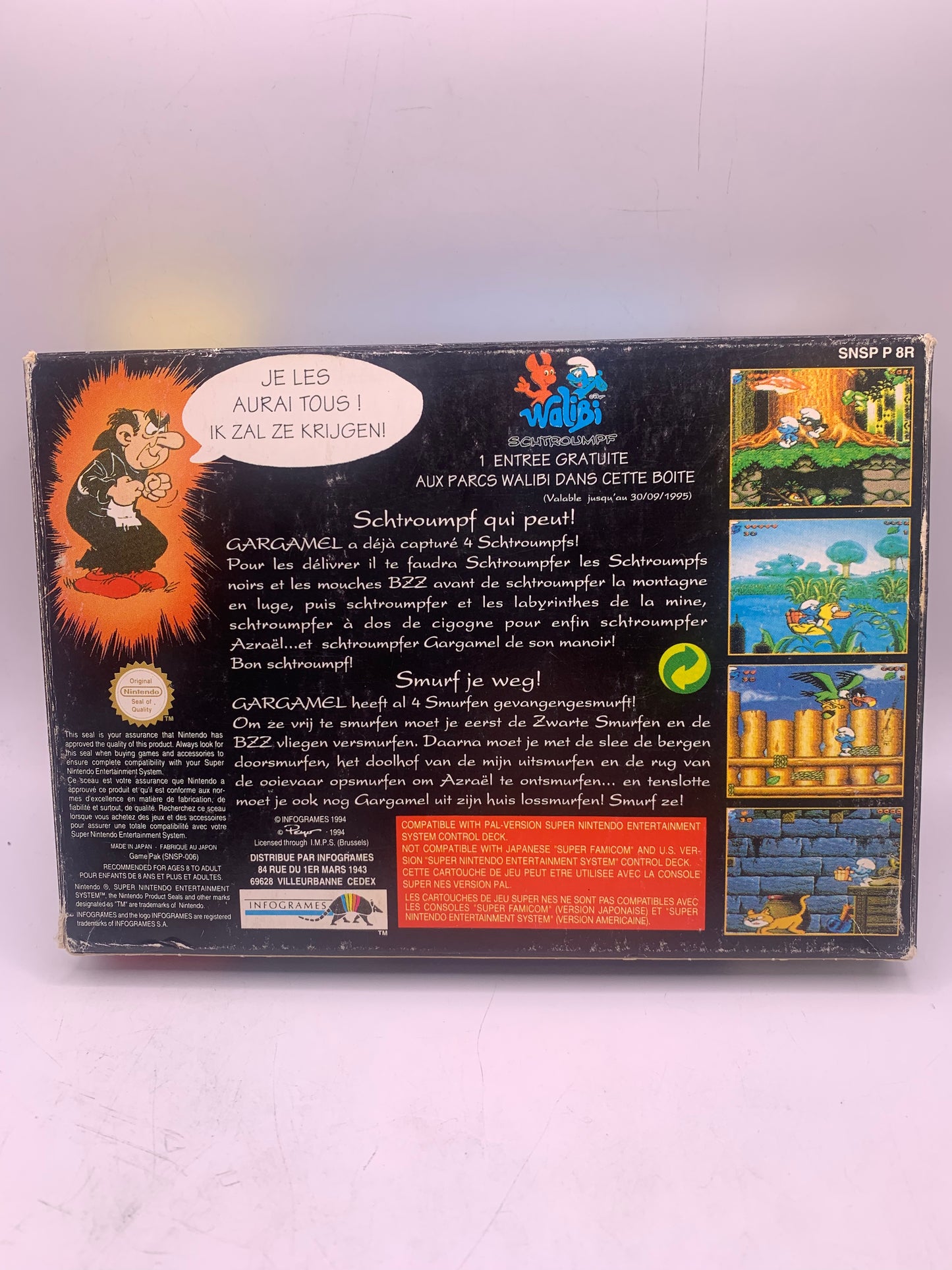 De Smurfen (Les Schtroumpfs) (CIB) - SNES