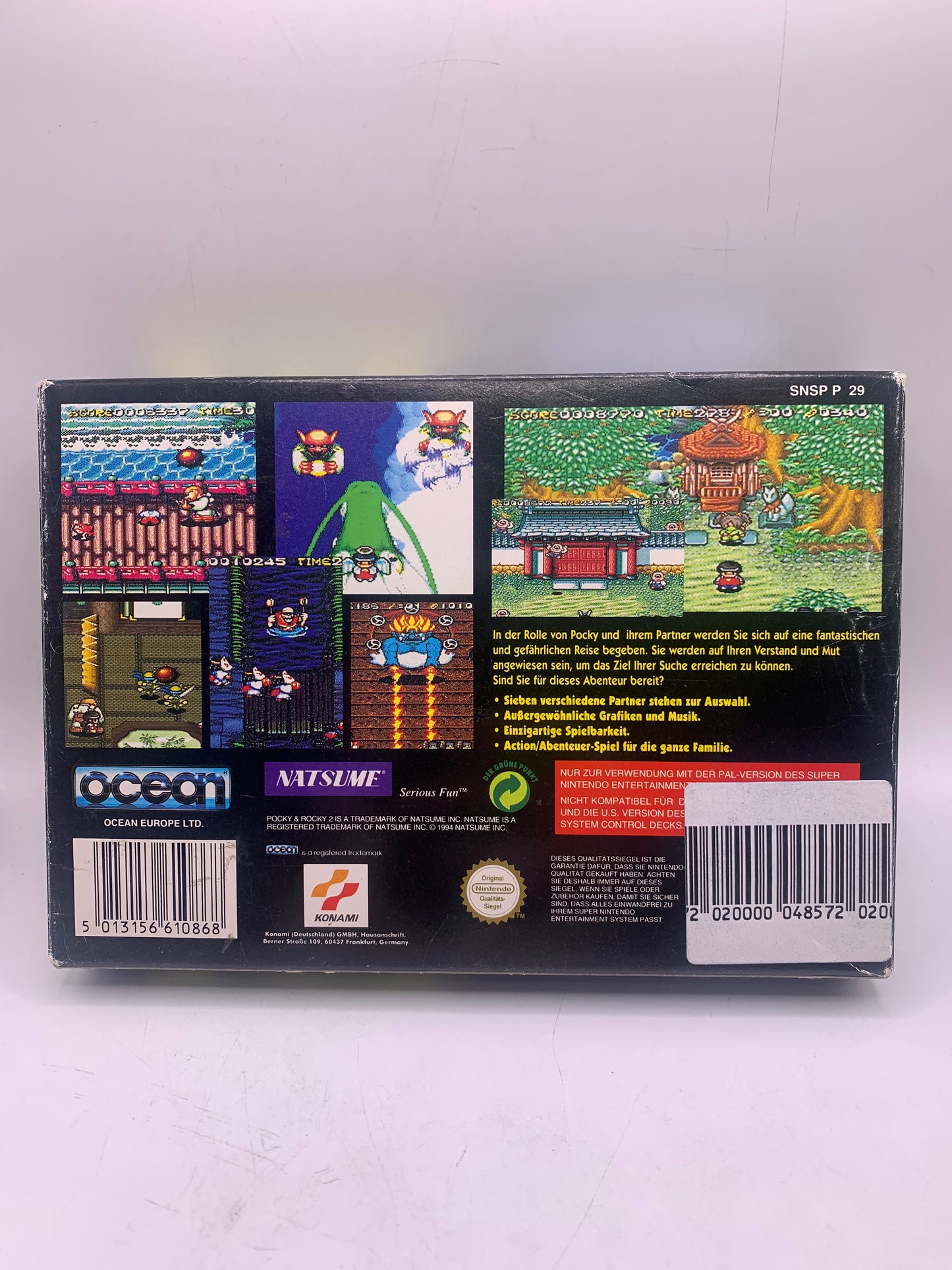 Pocky & Rocky 2 (NOE, CIB) (Case gebruikt) - SNES