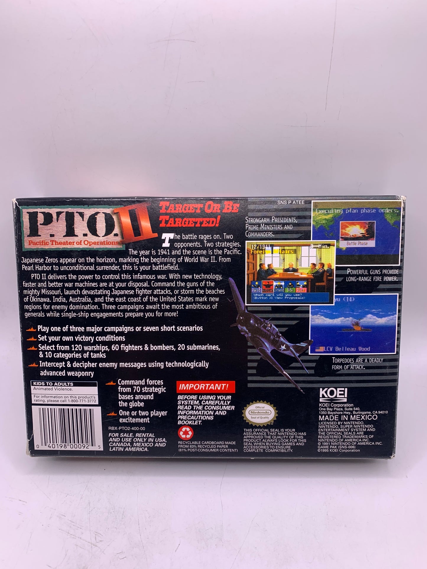 P.T.O. II: Pacific Theater of Operations (CIB) (USA) - SNES