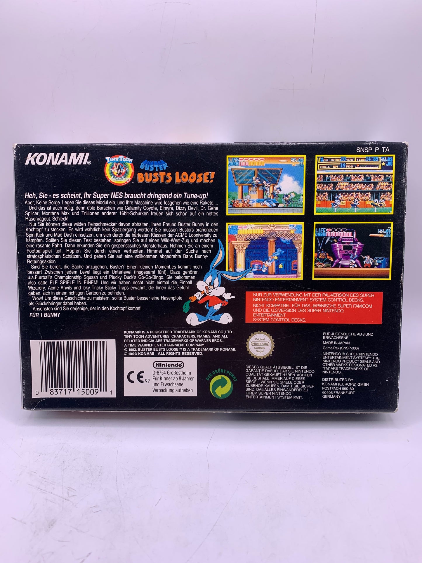 Tiny Toon Adventures: Buster Busts Loose! (NOE) (CIB) (Case licht gebruikt) - SNES
