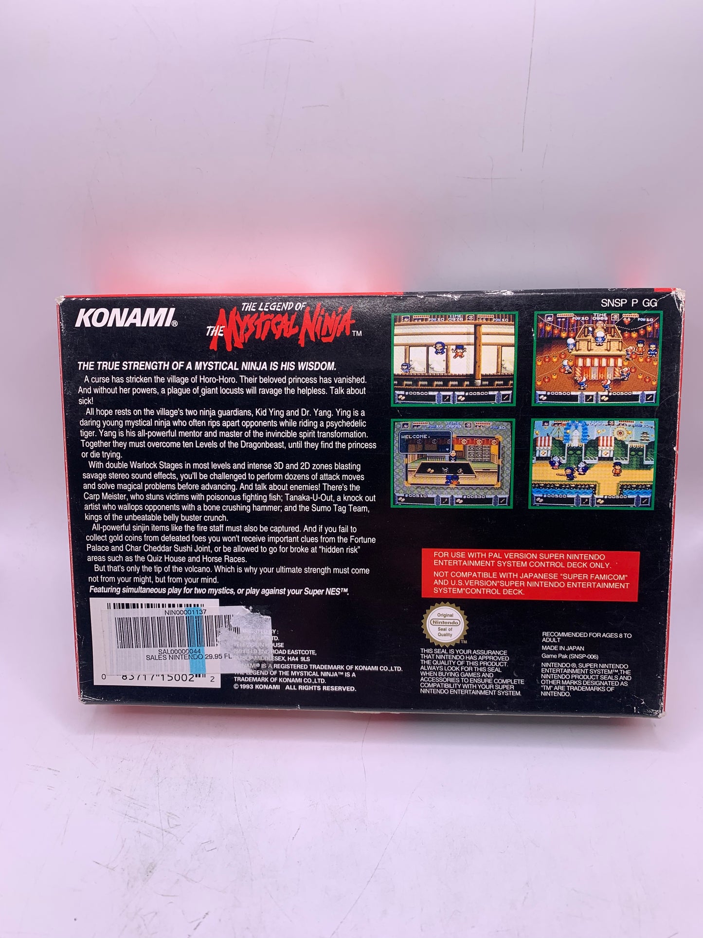 The Legend of the Mystical Ninja (CIB, sticker op case) - SNES