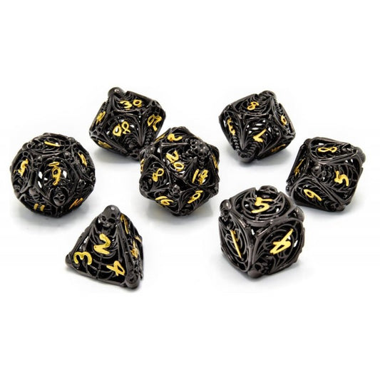 Hollow Metal SoulReaper Gold Dice set - CritStones