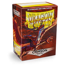 Standard Matte Sleeves Crimson (100 Stuks) - Dragon Shield