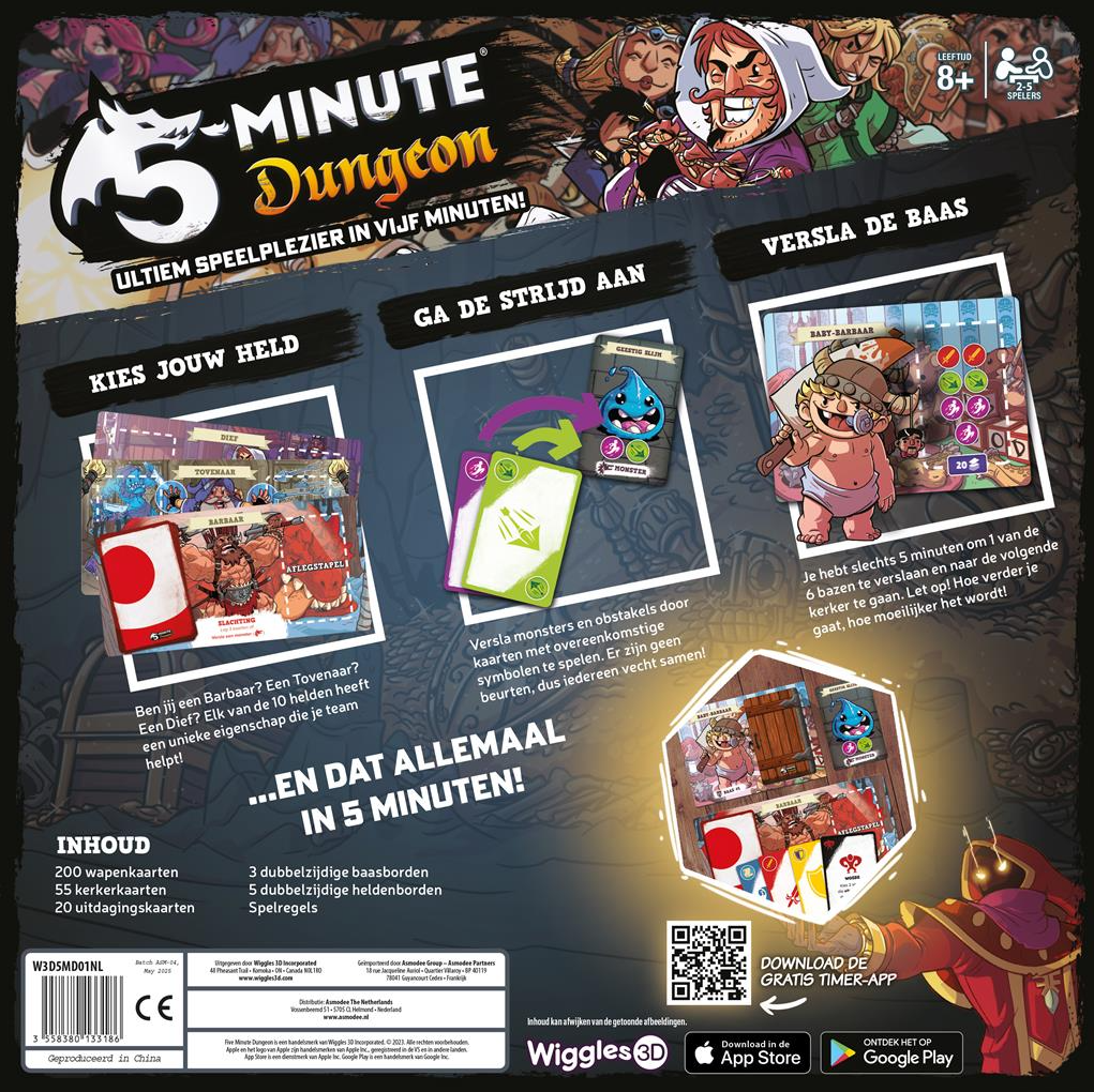5 Minute Dungeon – Achterkant