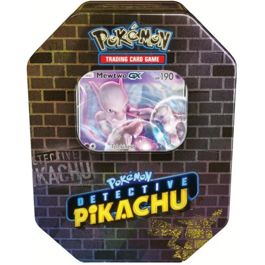 Detective Pikachu Pokémon Tin - Mewtwo GX