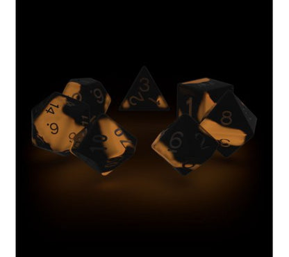Oakie Doakie RPG dice set Lava Glow in the Dark - Dice