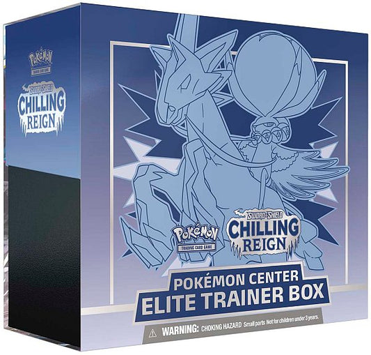 Pokemon Sword & Shield: Chilling Reign - Pokemon Center Elite Trainer Box: Ice Rider Calyrex (Seal beschadigd)
