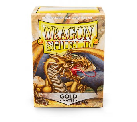 Standard Matte Sleeves Gold (100 Stuks) - Dragon Shield