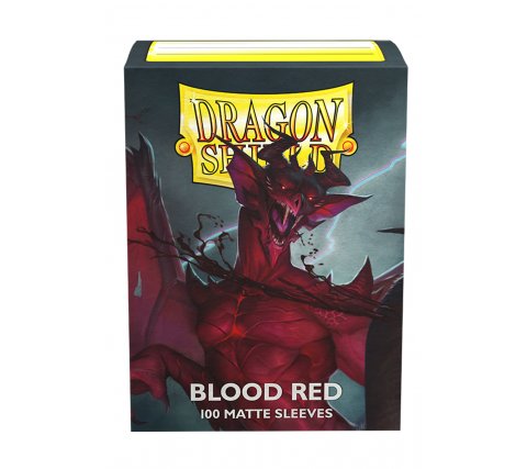 Standard Matte Sleeves Blood Red (100 Stuks) - Dragon Shield
