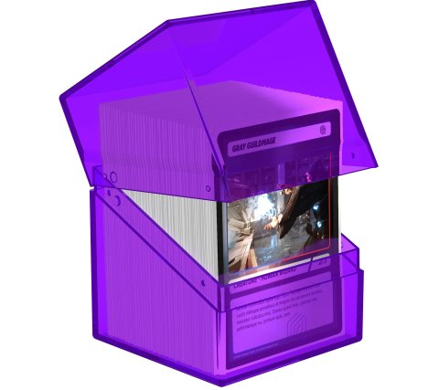 Ultimate Guard Boulder Deck Case 100+ Clear Amethyst - Deckbox