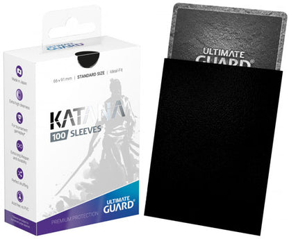 Katana Sleeves 100 Pcs (Black) - Ultimate Guard