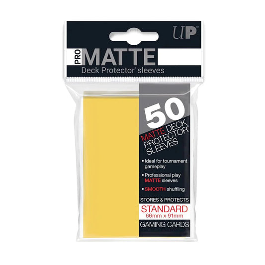 standard Matte Sleeves Yellow (50 Stuks) - Ultra Pro